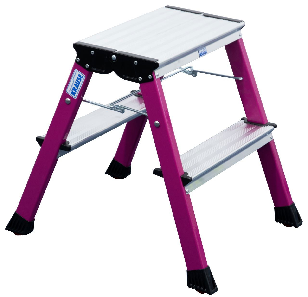 Krause MONTO Rolly gurítható, két oldalon járható összecsukható fellépő, pink, 2x2 fokos termék fő termékképe