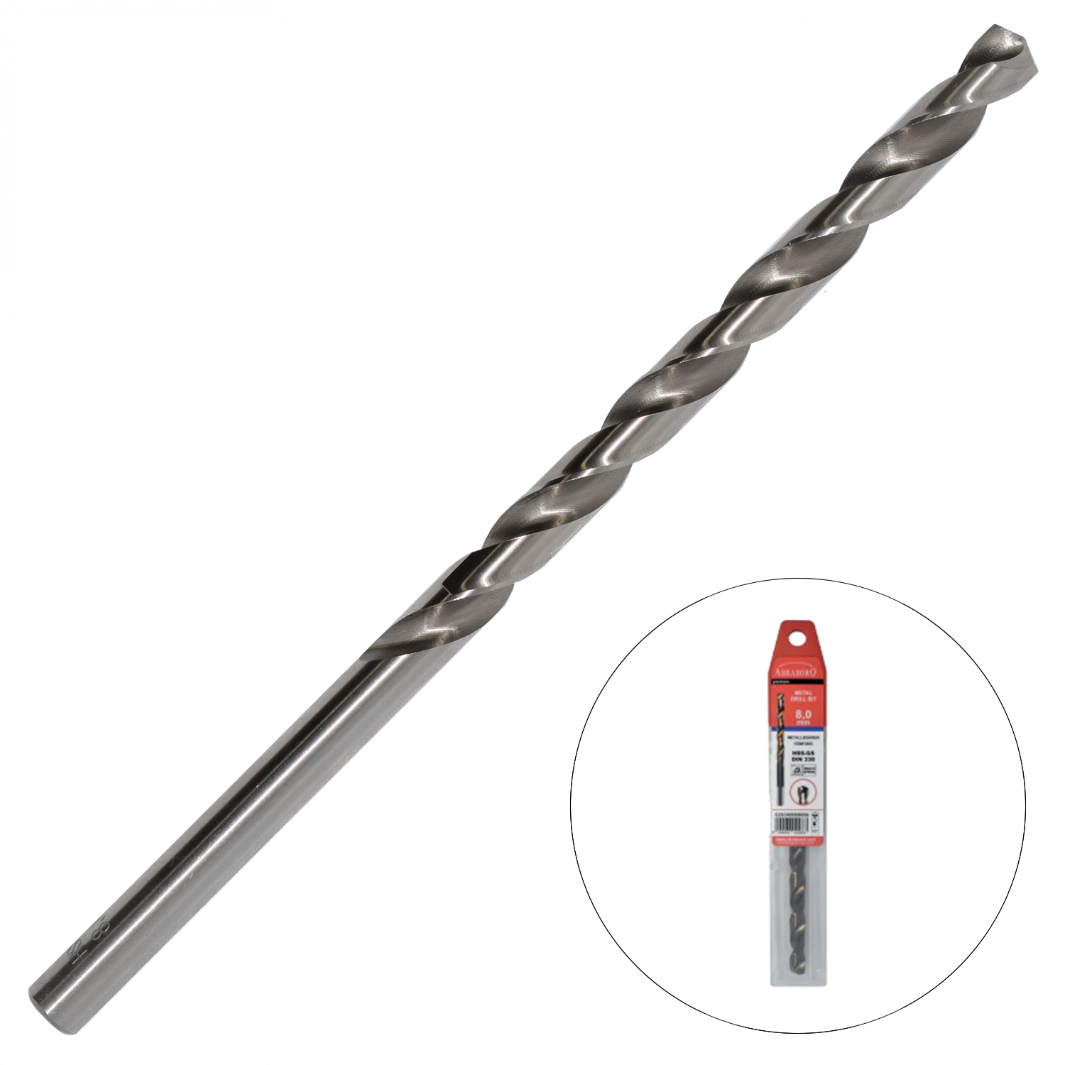 Abraboro 5 x 132 / 87 mm HSS-GS hosszú hengeres szárú fémcsigafúró, EV-Pack termék fő termékképe