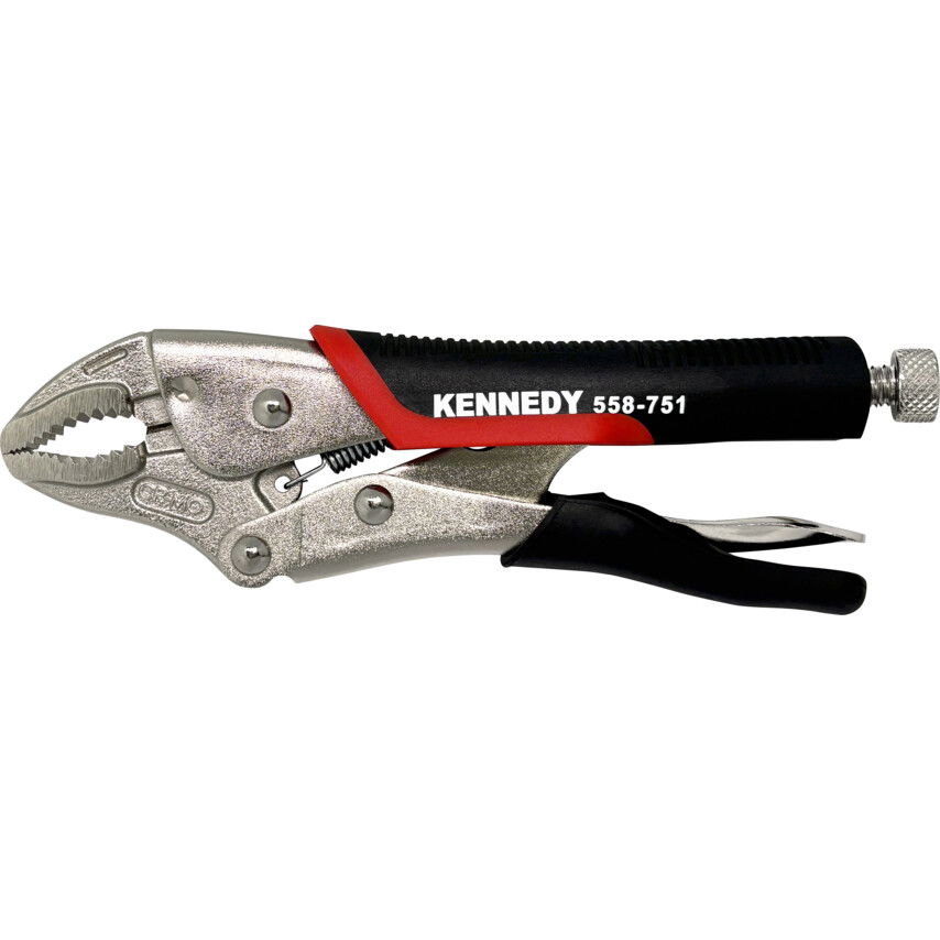 KENNEDY 175 mm / 7" önzáró fogó ívelt pofával, kettős anyagú markolattal termék fő termékképe