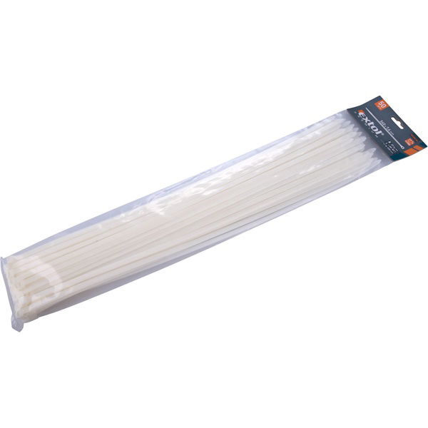 EXTOL kábelkötegelő 7,6×540mm 50db, fehér nylon; UV-, sav- és lúgálló termék fő termékképe