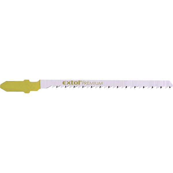EXTOL Dekopírlap, 5db, Bosch befogás, HCS; 75×8×1,5mm, 2,5mm fogtáv, köszörült fogak, puhafához, farostlemezekhez (3-30mm), mű termék fő termékképe