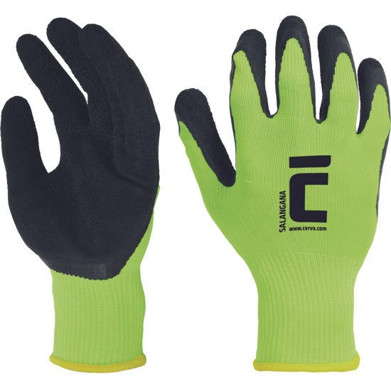 SALANGANA Kesztyű pes/latex sárga 10-es termék fő termékképe