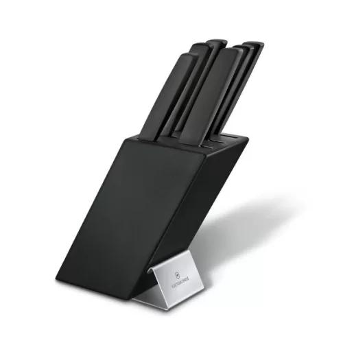 VICTORINOX Swiss Modern késkészlet, 6 késsel, blokkban, fekete termék fő termékképe