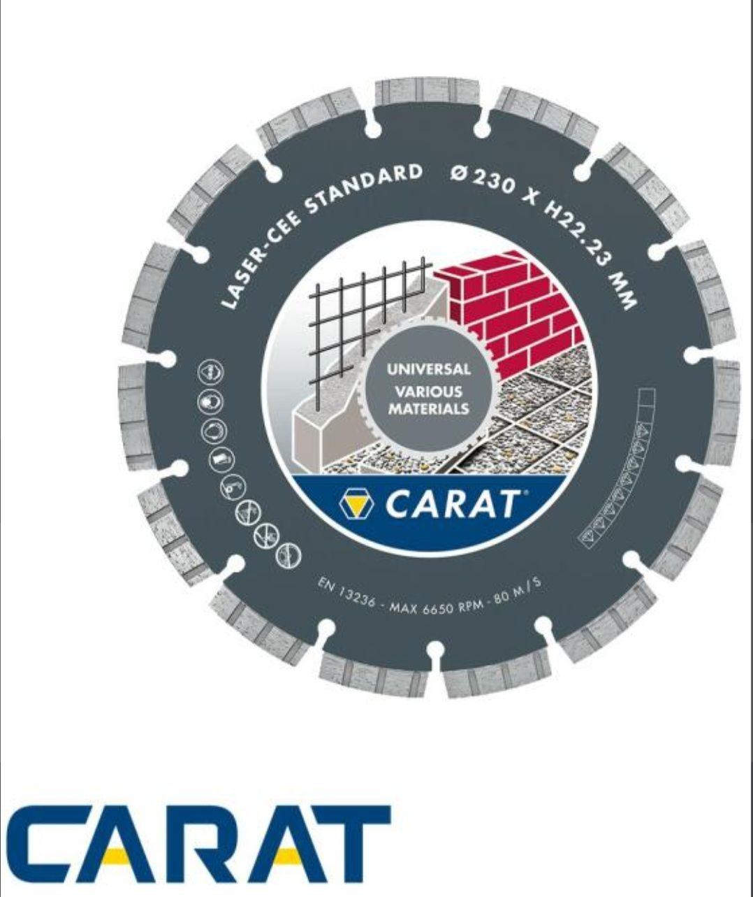 CARAT Gyémánt vágó korong 125X22,23  mm Betonra termék fő termékképe