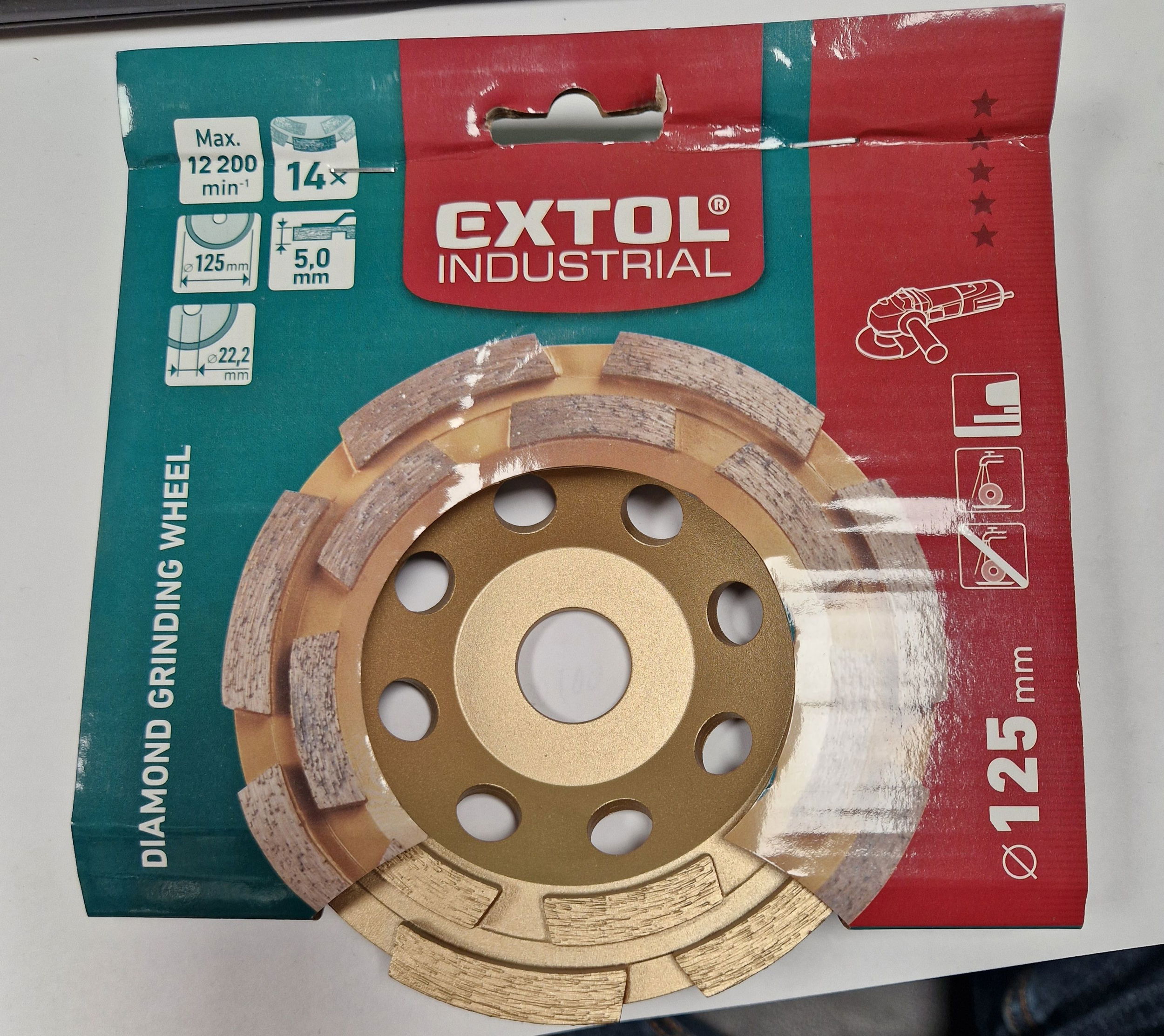 EXTOL Betoncsiszoló korong 125x22,2mm termék fő termékképe