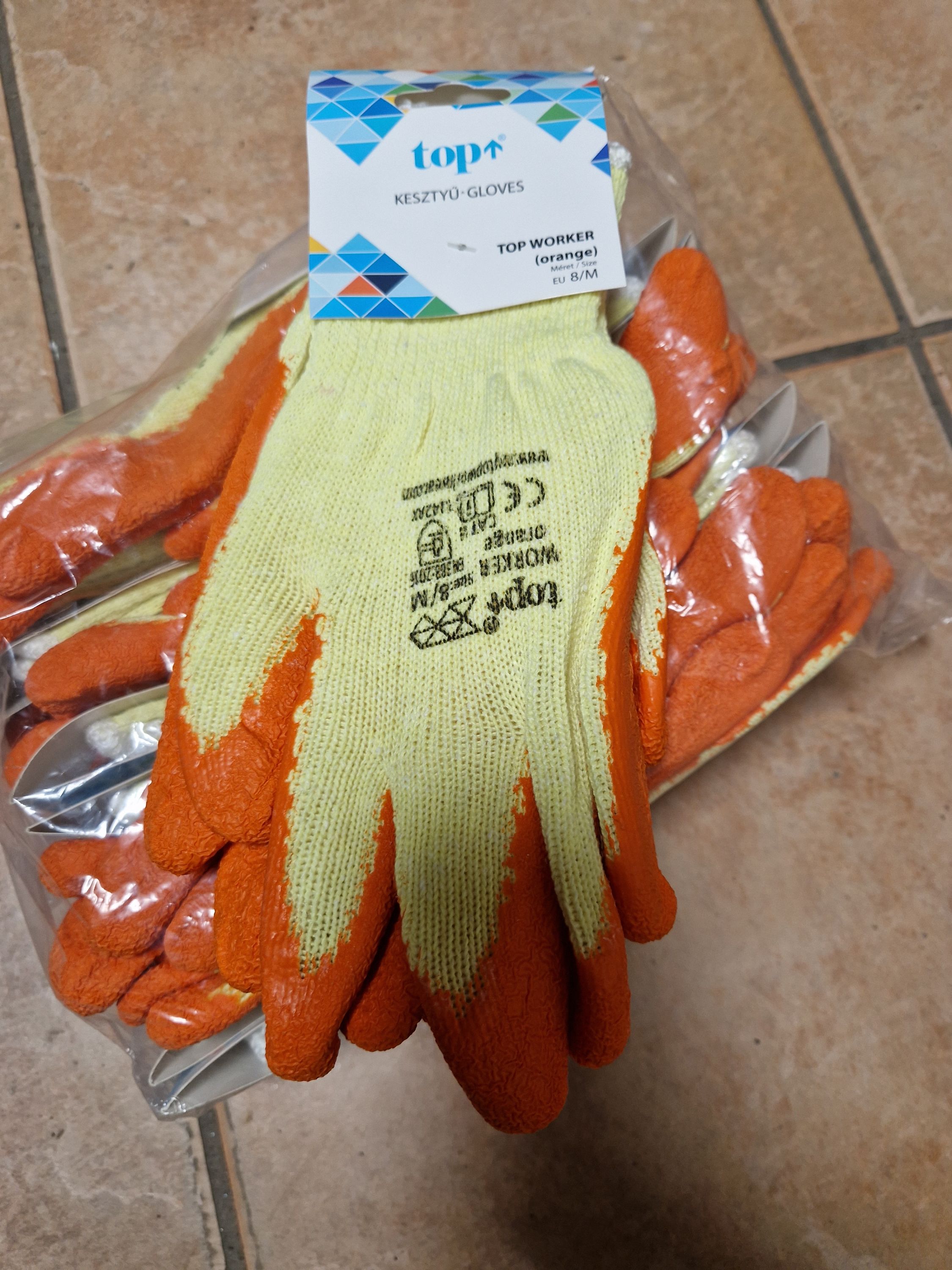 TOP WORKER védőkesztyű Orange M termék fő termékképe