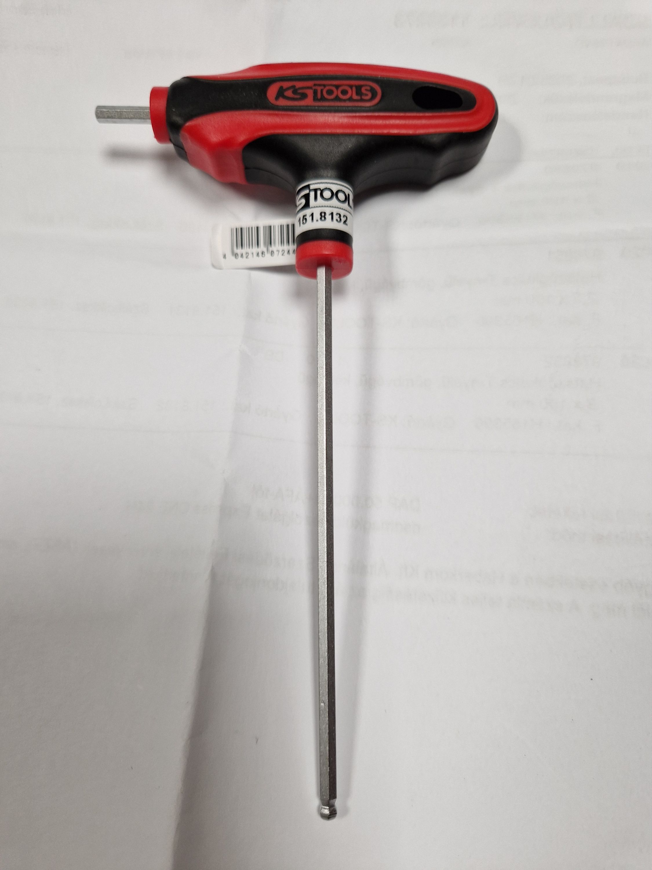 KS-TOOLS Hatszögkulcs T-nyelű gömbvégű ,kétvégű 3x100 mm termék fő termékképe