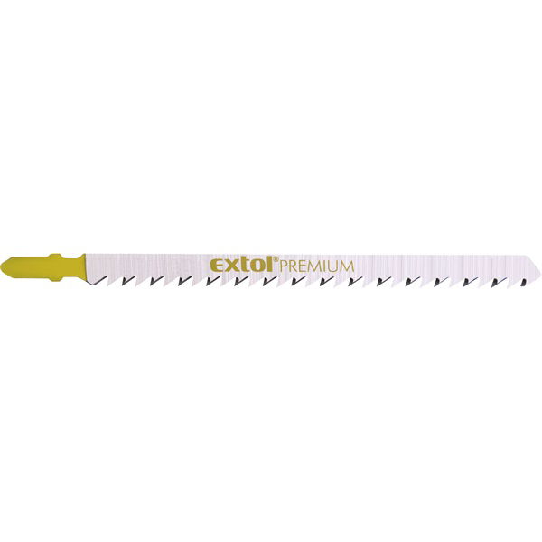 EXTOL Dekopírlap, 5db, Bosch befogás, HCS; 126×9×1,5mm, 4mm fogtáv, köszörült fogak, egyenes durva gyorsvágás, puhafához, faro termék fő termékképe