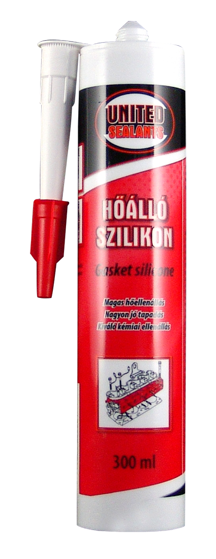United Sealants Hőálló szilikon piros 300 ml termék fő termékképe