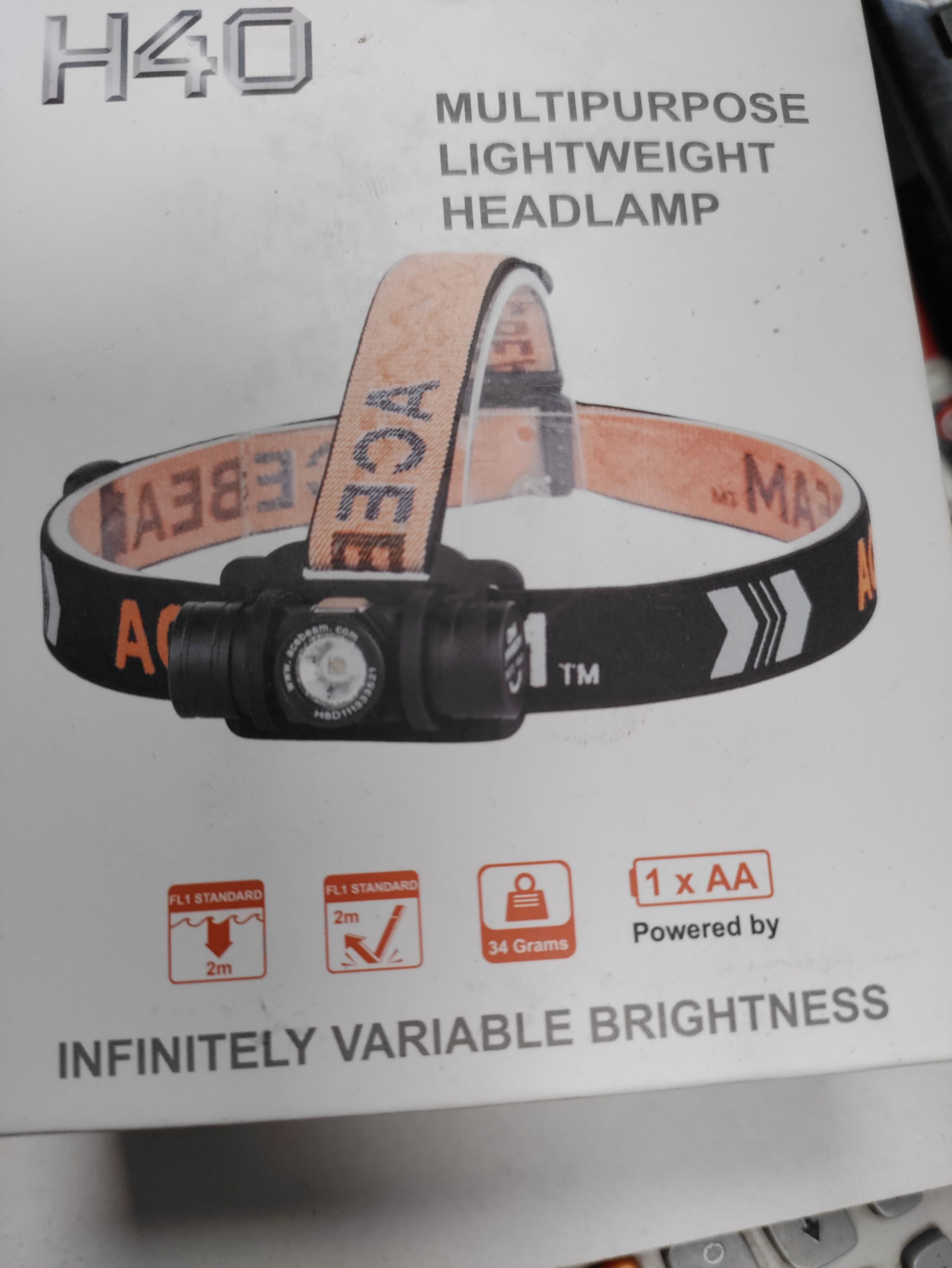 ACEBEAM Fejlámpa elemes AA termék fő termékképe