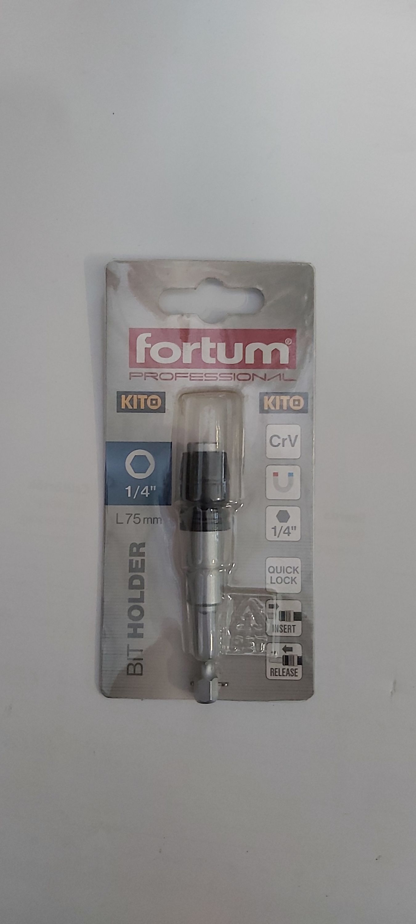 FORTUM bittartó szár, 1/4", 60mm gyorskioldó, mágneses, bliszteres termék fő termékképe