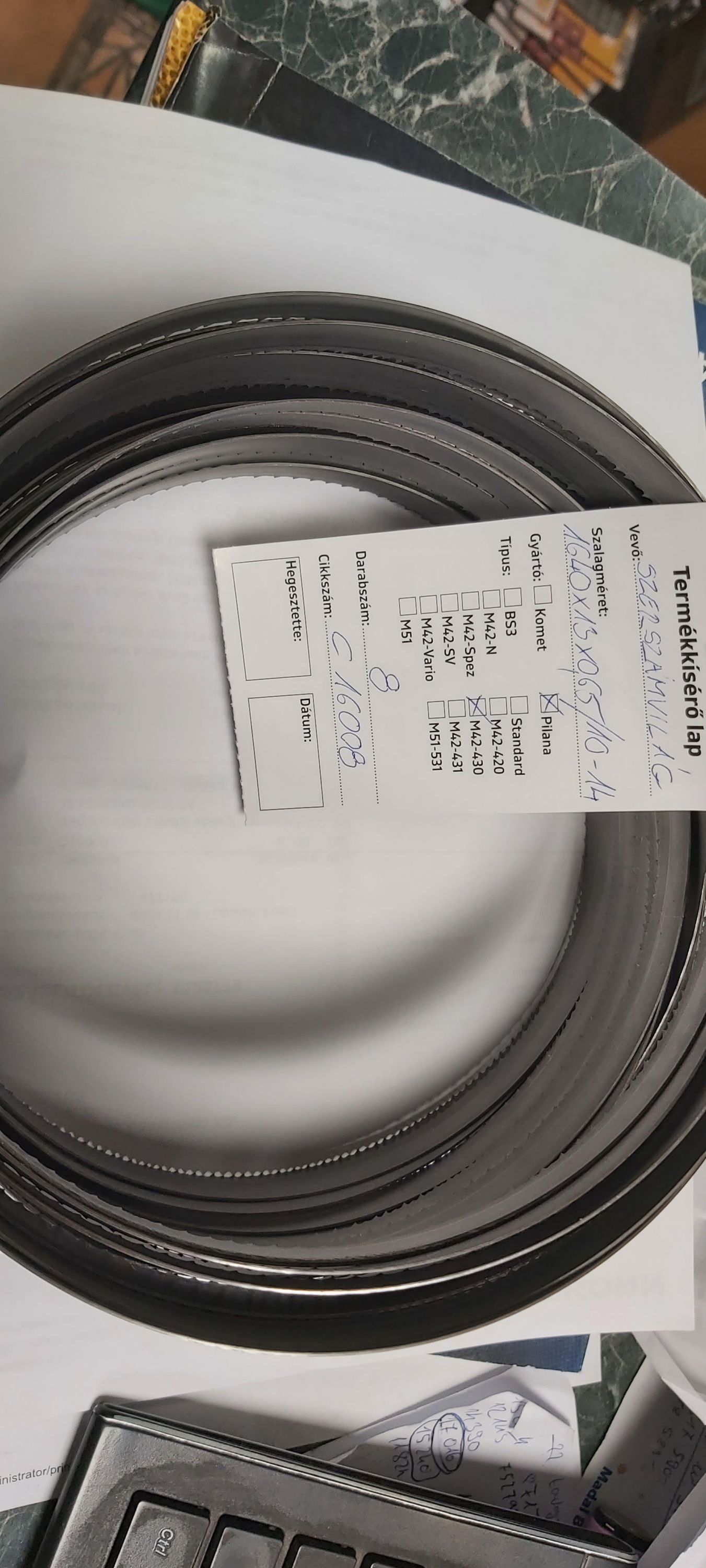 Pilana Fűrészszalag 1640x13x0,65 mm 10/14 fog termék fő termékképe