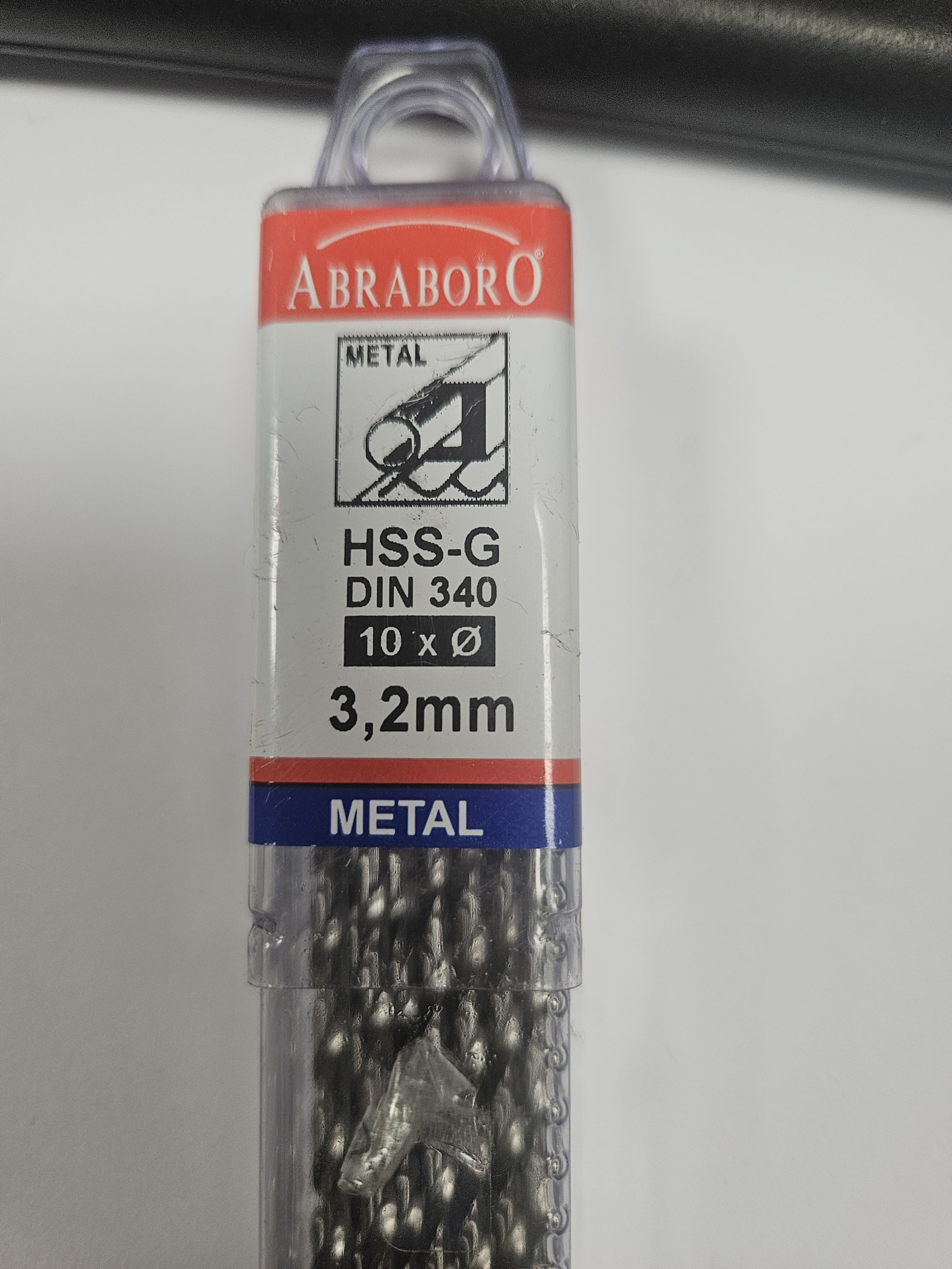 ABRABORO 3.2 x 106 / 69 mm HSS-GS hosszú hengeres szárú fémcsigafúró termék fő termékképe