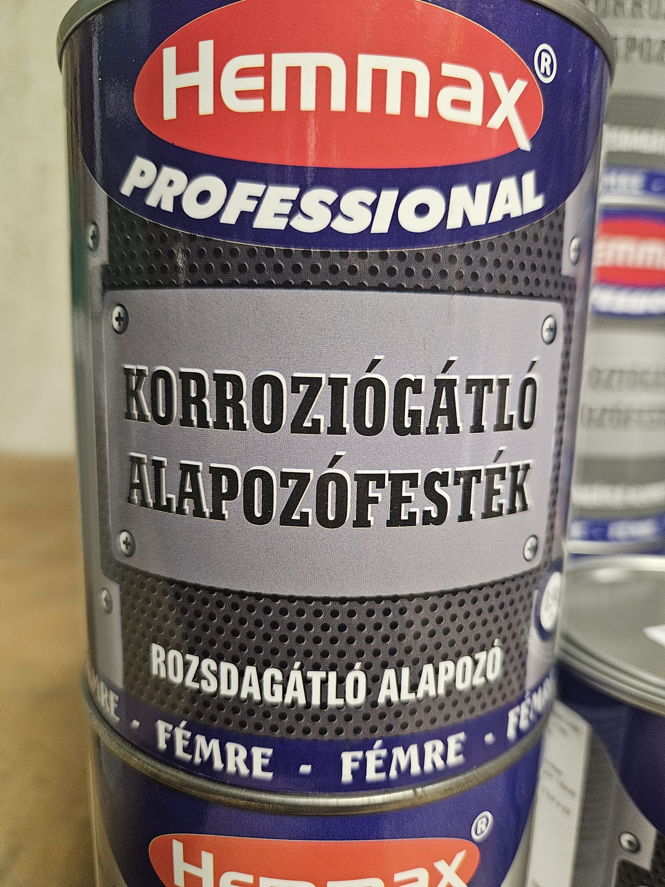 HEMMAX Koroziógátló alapozófesték szürke 0.9 Literes termék fő termékképe