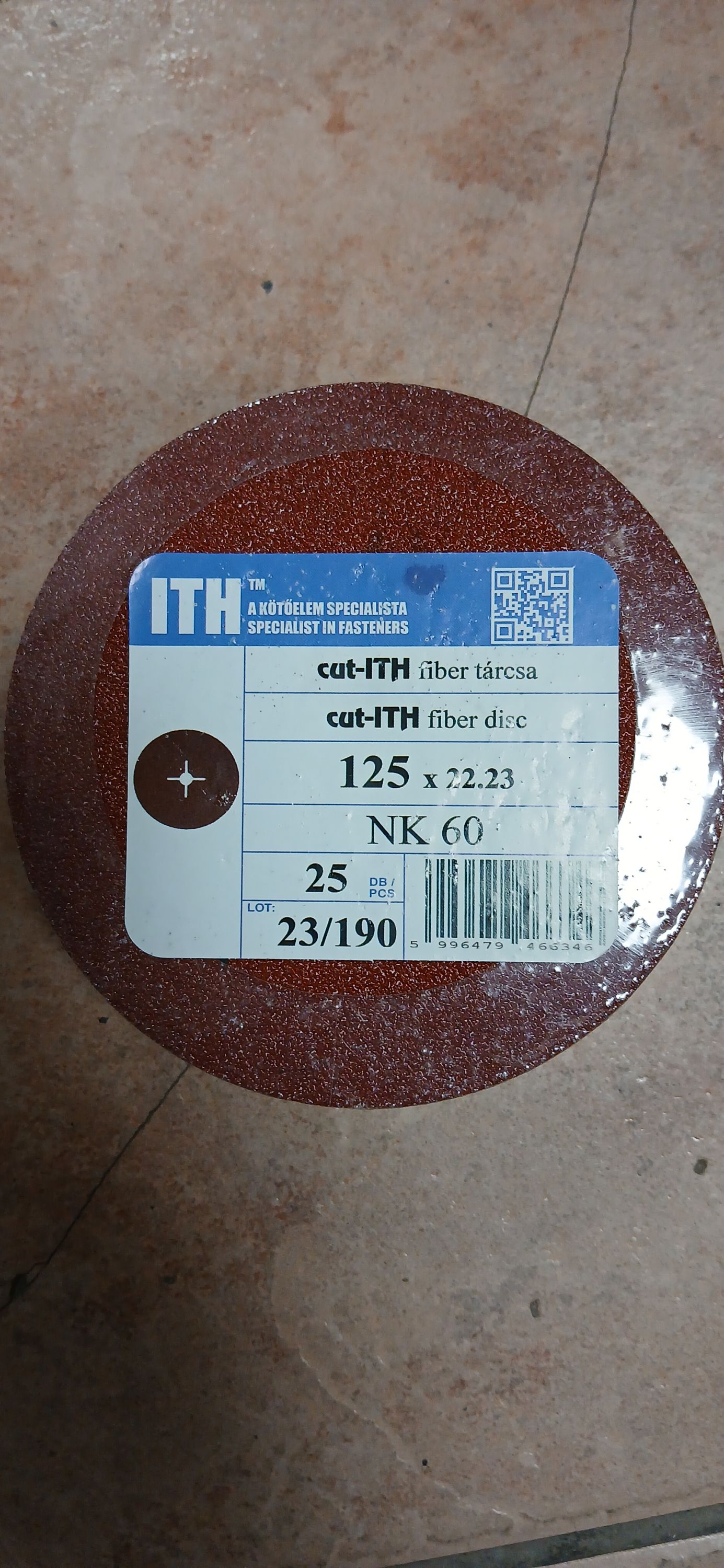 ITH Cut Ith Fíbertárcsa 125mm barna P60 termék fő termékképe