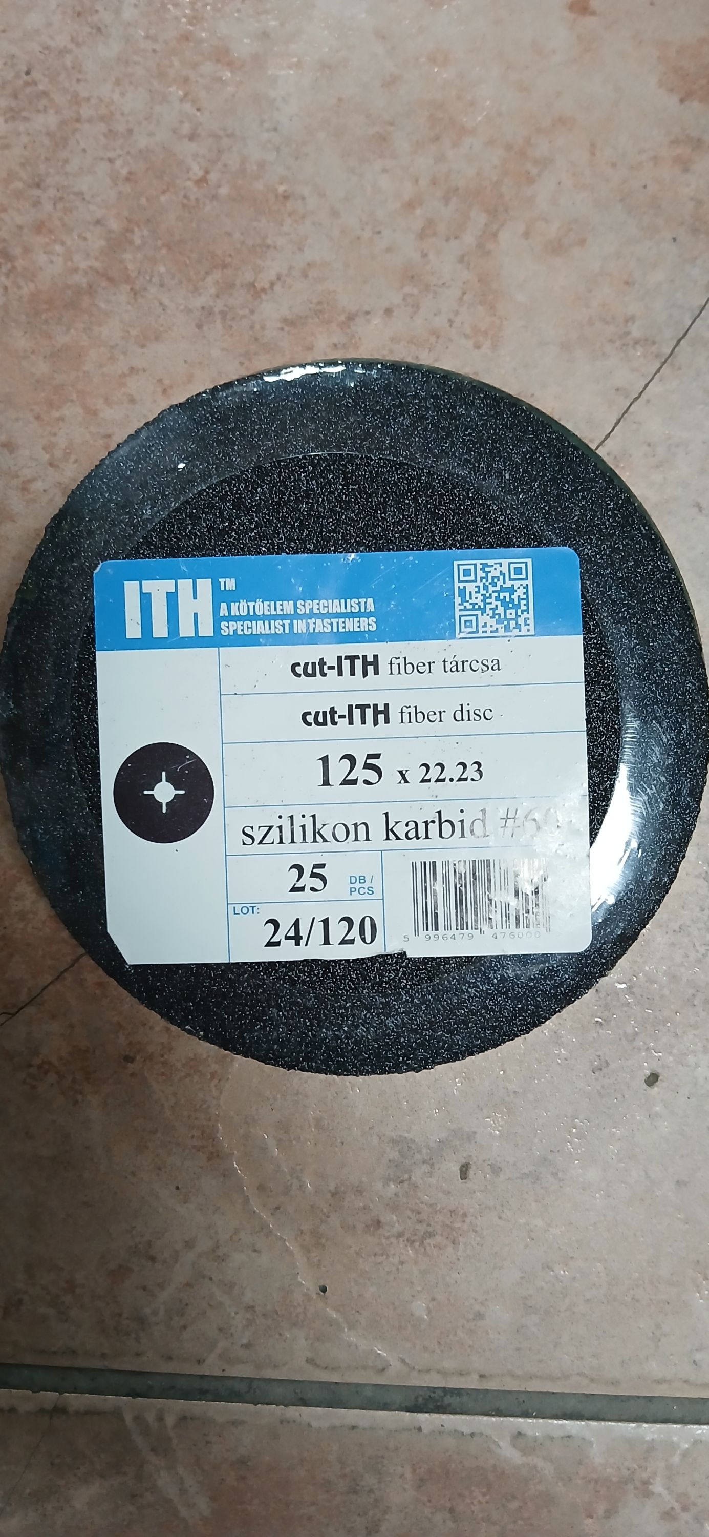 ITH Cut Ith Fíbertárcsa 125mm Fekete P60 termék fő termékképe