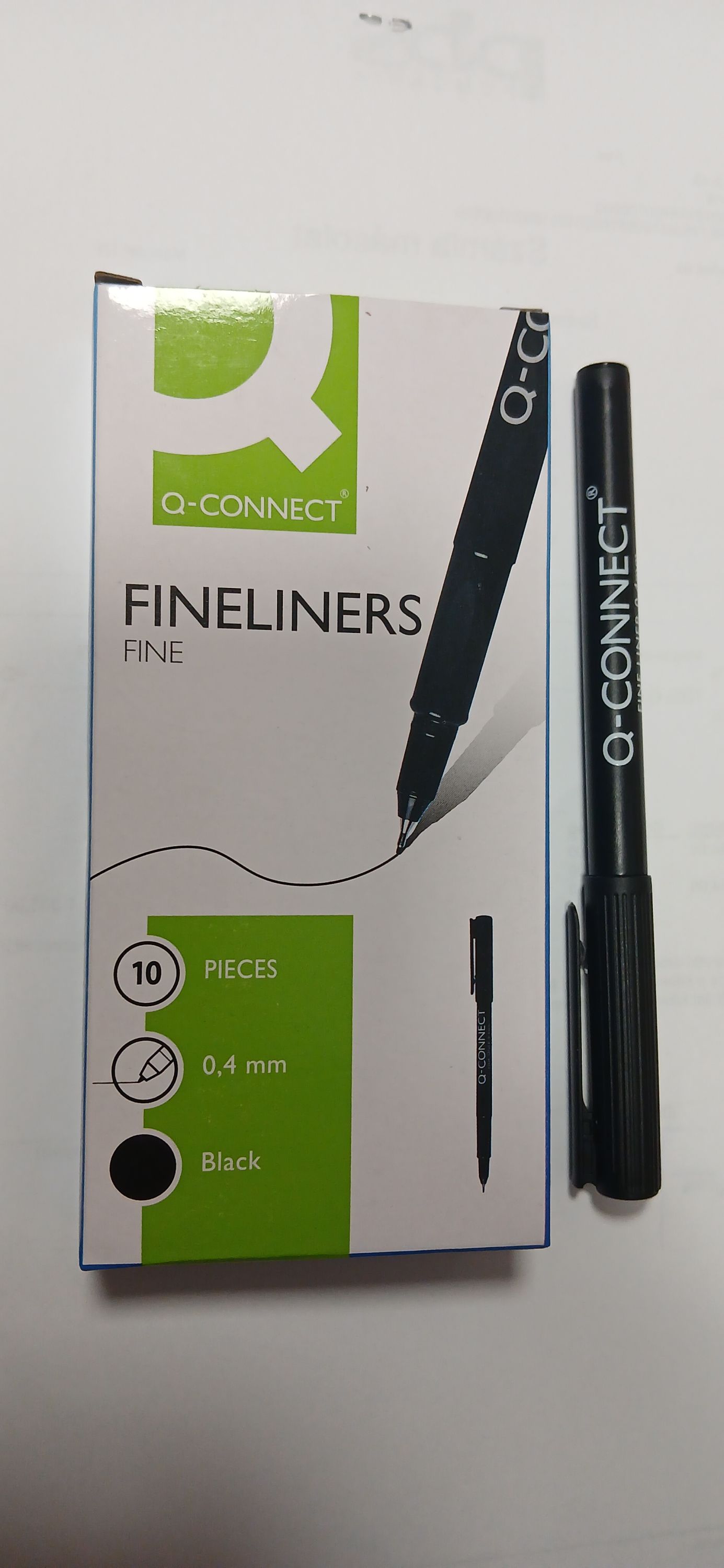 Q-Connect Tűfilc fekete 0,4mm termék fő termékképe