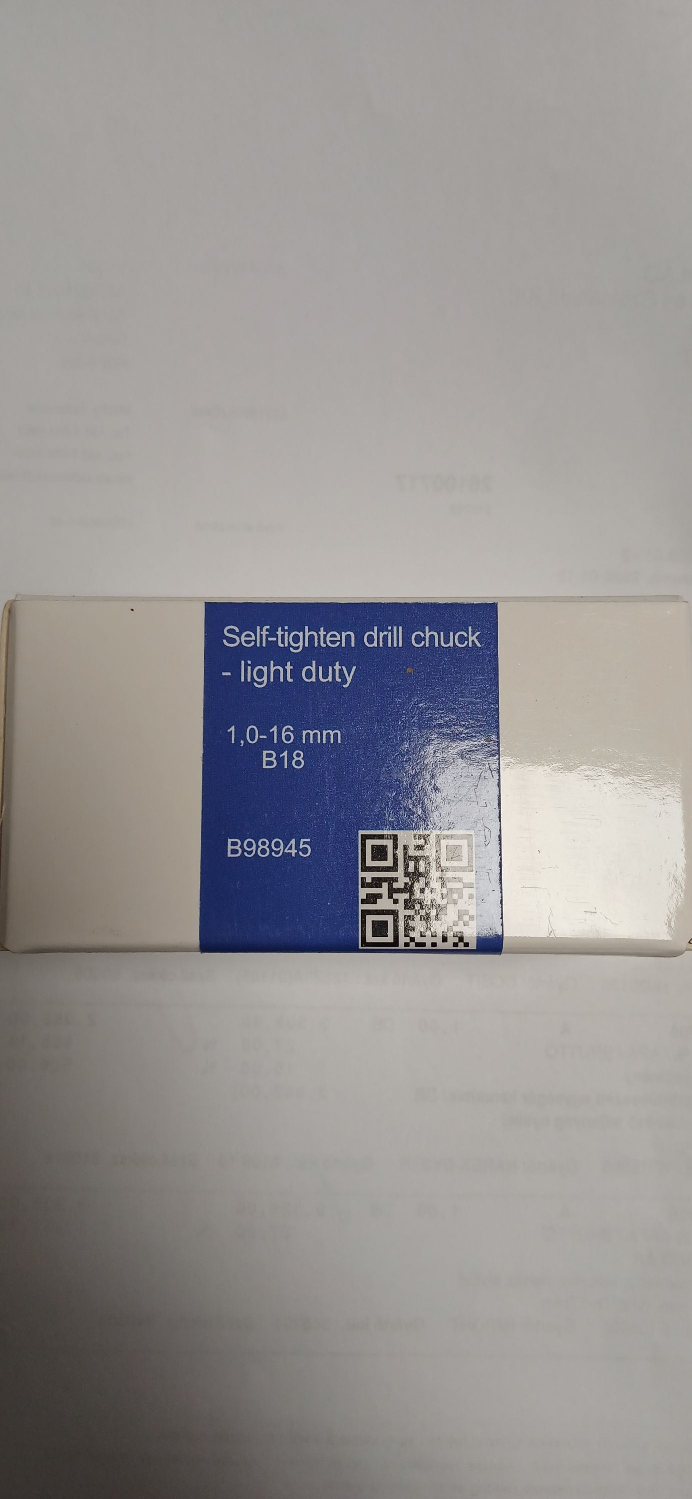 Fúrótokmány kézi szorítású könnyű kivitel 1-16mm B18 termék fő termékképe