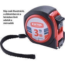 EXTOL Mérőszalag, gumírozott, 1 stoppos, 3m×19mm termék fő termékképe