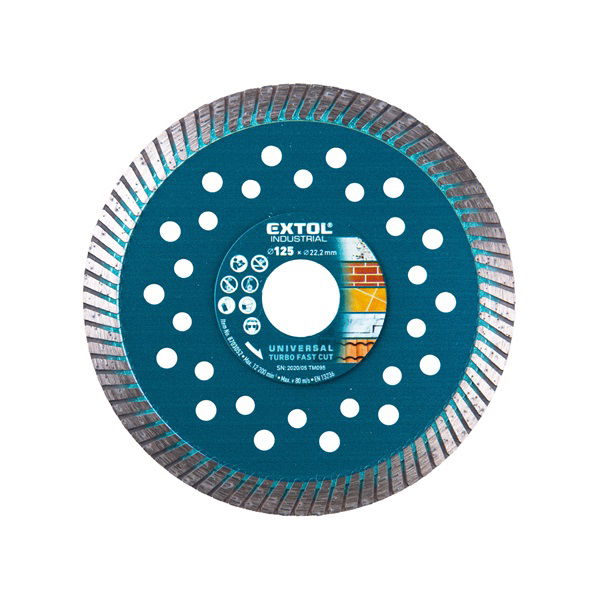 EXTOL Gyémántvágó, ipari korong,TURBO,gyors vágás; 150×22,2mm, száraz és vizes vágásra termék fő termékképe