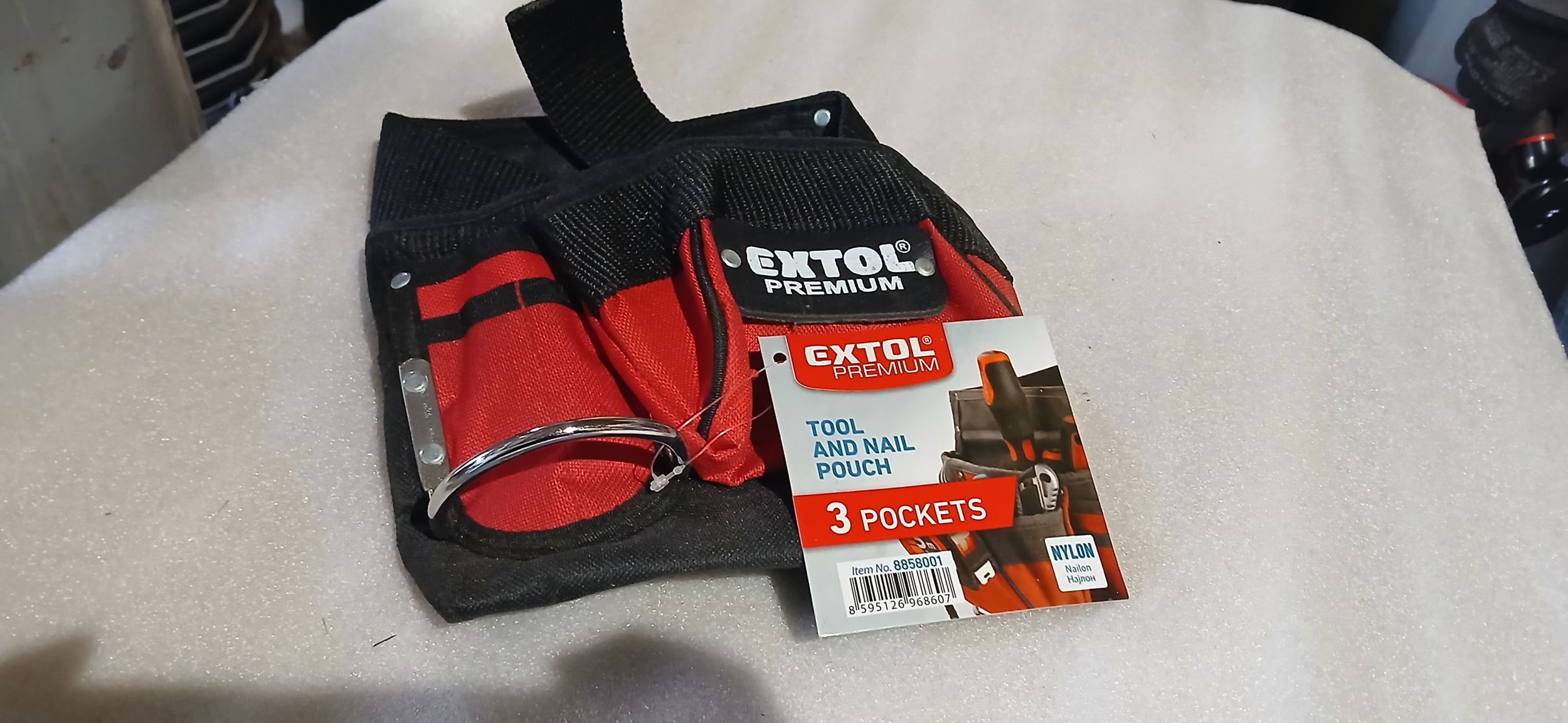 EXTOL Szerszámtartó öv szeg táskával 3 zsebes termék fő termékképe