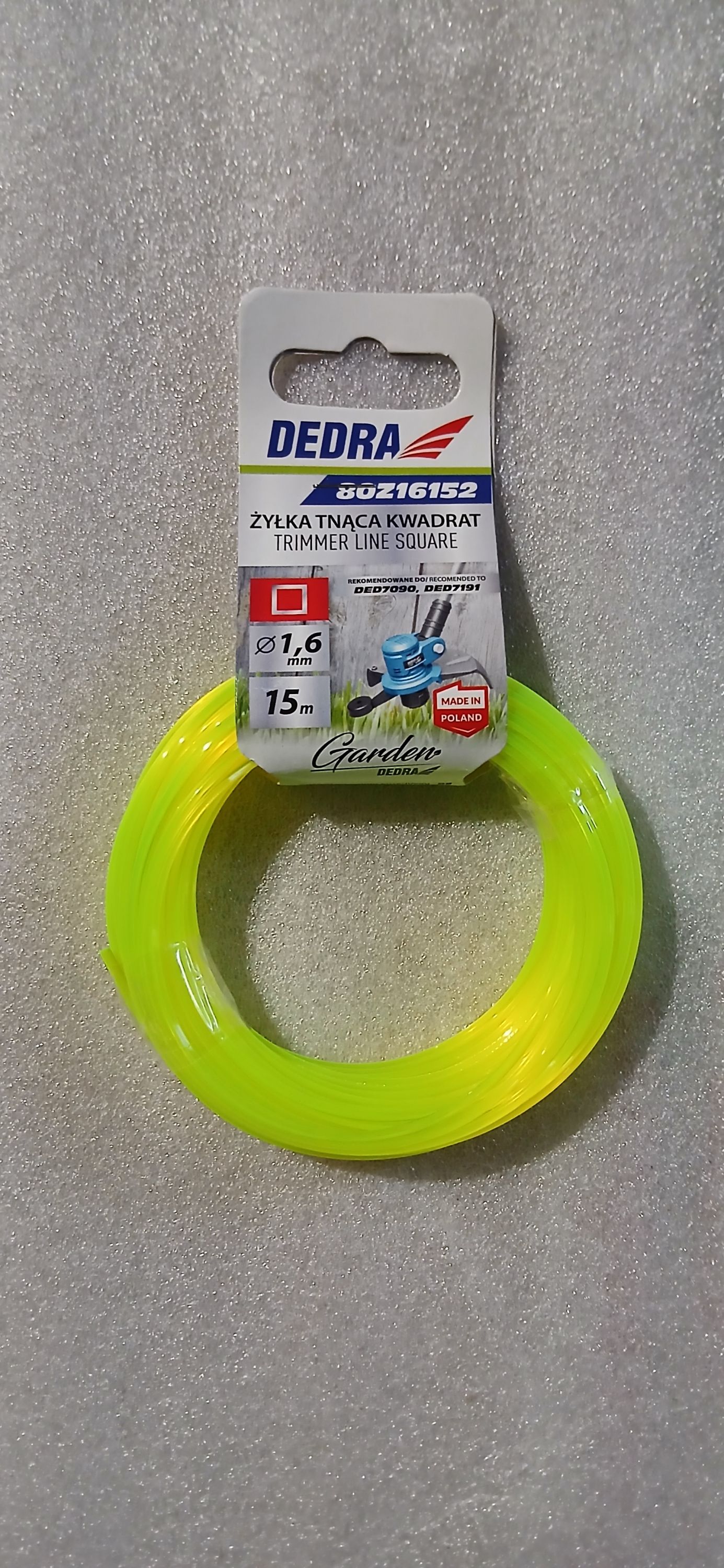 DEDRA Damil négyszög  1,6mmx15m termék fő termékképe