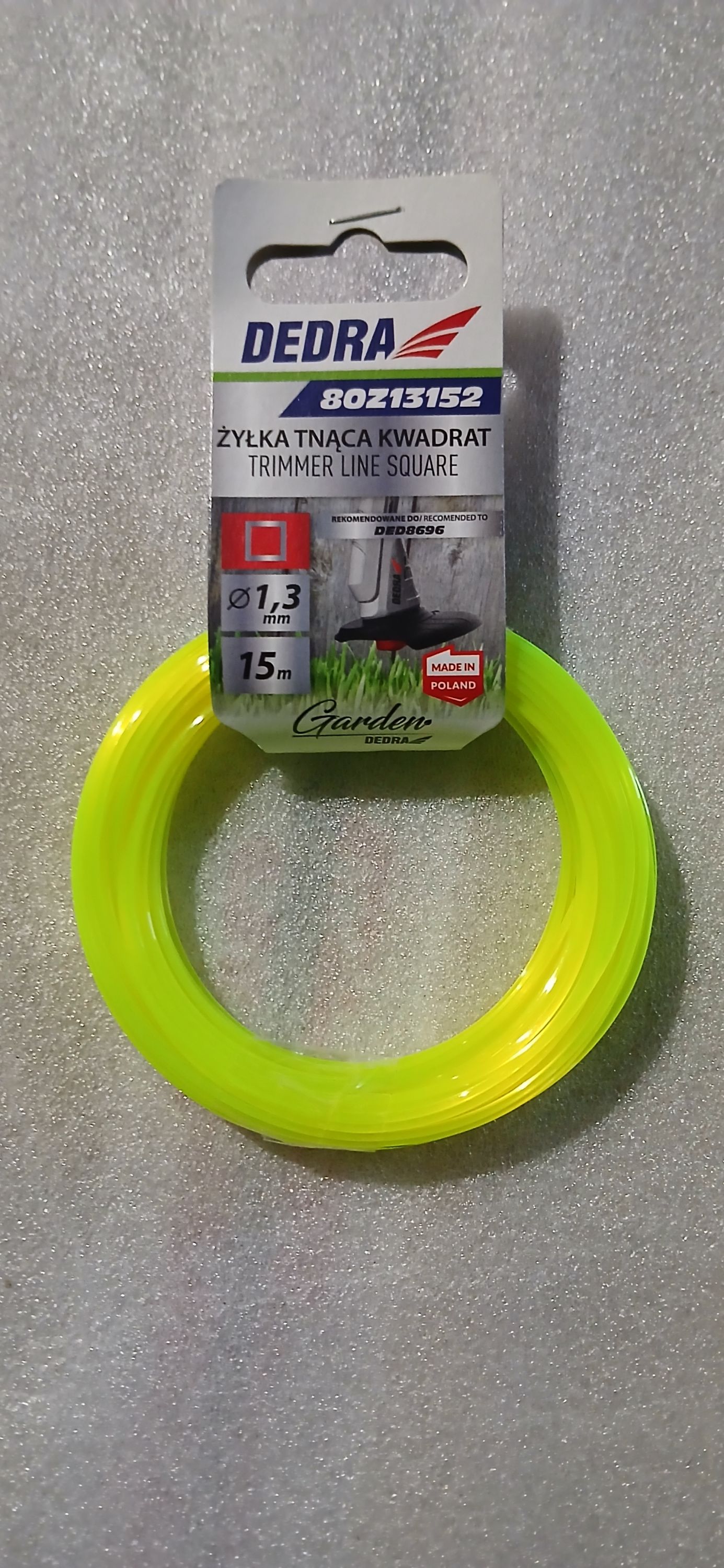 DEDRA Damil négyszög  1,3mmx15m termék fő termékképe