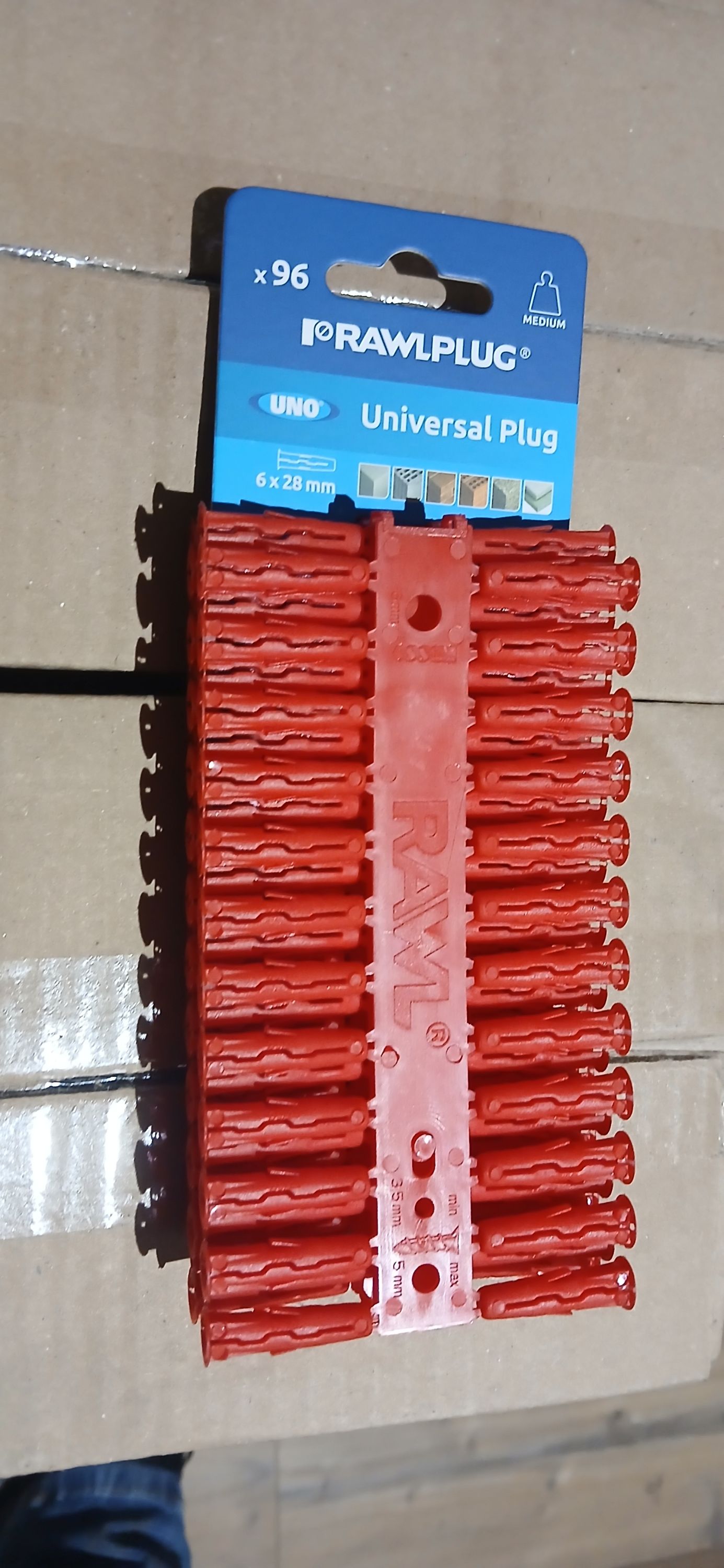 RAWLPLUG RAWPLUG Univerzális műanyag dűbel 6 x 28 mm 96 db / csomag piros termék fő termékképe