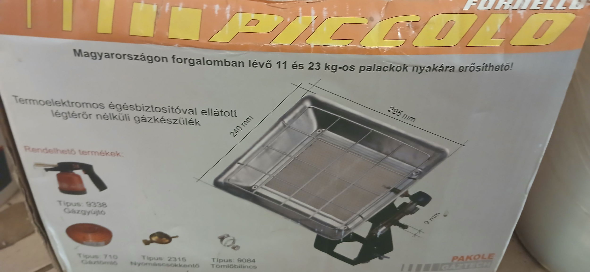 Piccolo Hősugárzó fej PB palackhoz termék fő termékképe