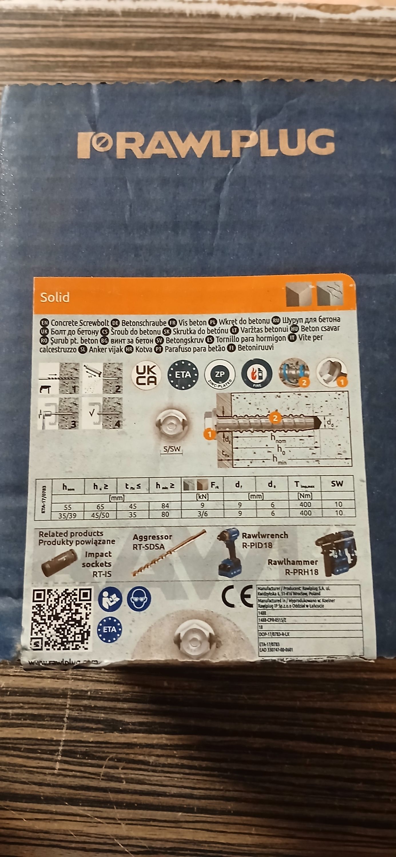 Rawlplug betoncsavar hatlapfejű 8/9,9 x 120 mm termék fő termékképe