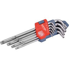 EXTOL Torx kulcs készlet CV. ; 9db, lyukas, T10,15,20,25,27,30,40,45,50, bliszteren termék fő termékképe