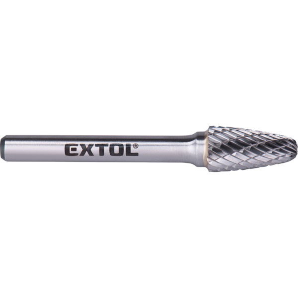 EXTOL Keményfém turbómaró (rotormaró), íves, kerek orrú, átmérő 10×20mm/szár 6mm, keresztfogazás termék fő termékképe