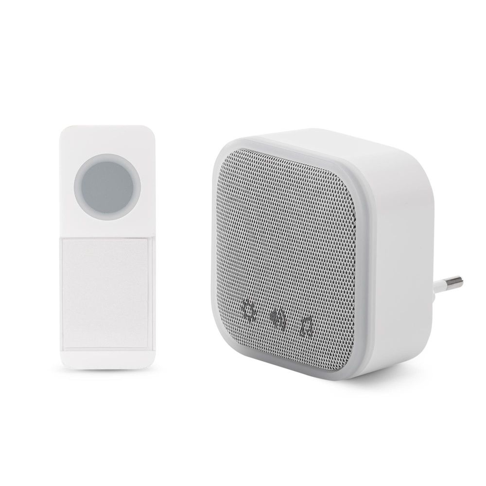 ENTAC Hálózati Ajtócsengő Éjjeli Fény funkcióval, IP44 Adókészülékkel termék fő termékképe