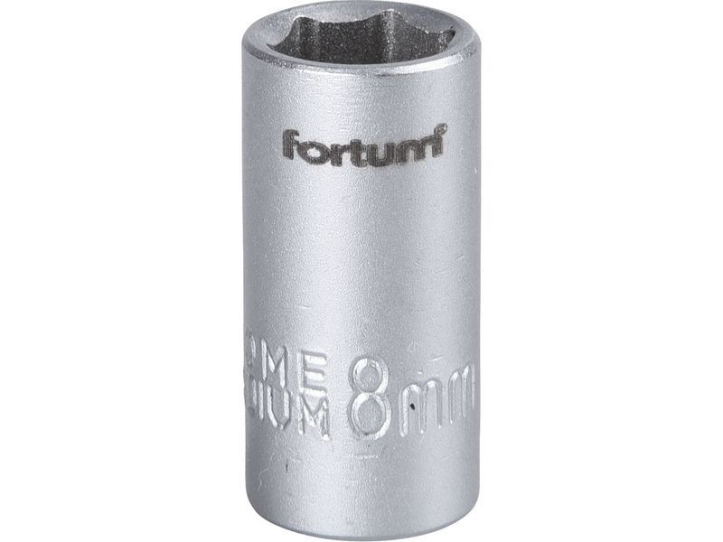 Fortum dugófej, 1/4", 8mm, 61CrV5, mattkróm, 25mm hosszú FORTUM termék fő termékképe