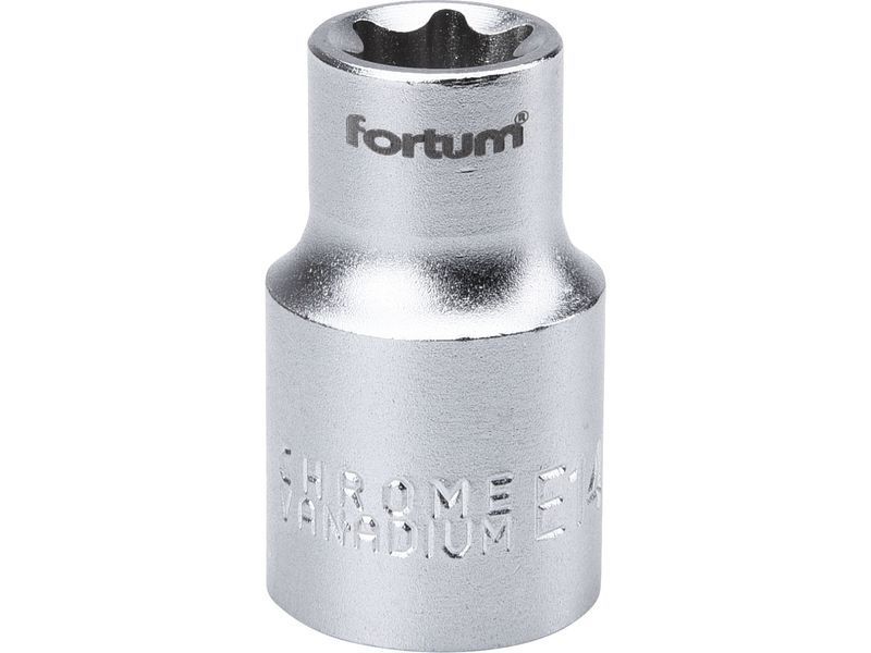 Fortum dugófej, torx, 1/2", 61CrV5 mattkróm, 38mm hosszú; E14 FORTUM termék fő termékképe