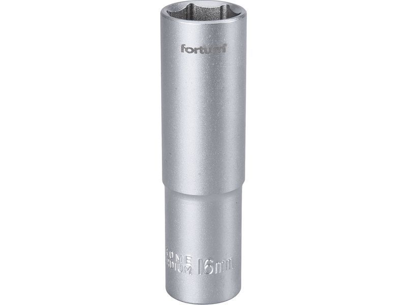 Fortum dugófej, hosszított, 1/2", 16mm, 61CrV5, mattkróm, 77mm hosszú FORTUM termék fő termékképe