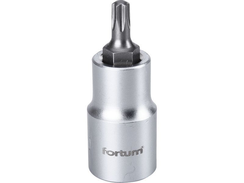 Fortum bitdugófej, torx, 1/2", 61CrV5/S2, mattkróm; TX30, 55mm FORTUM termék fő termékképe