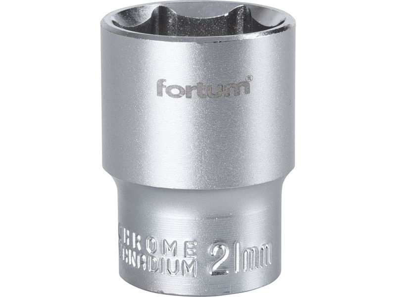 Fortum dugófej, 1/2", 21mm, 61CrV5, mattkróm, 38mm hosszú FORTUM termék fő termékképe