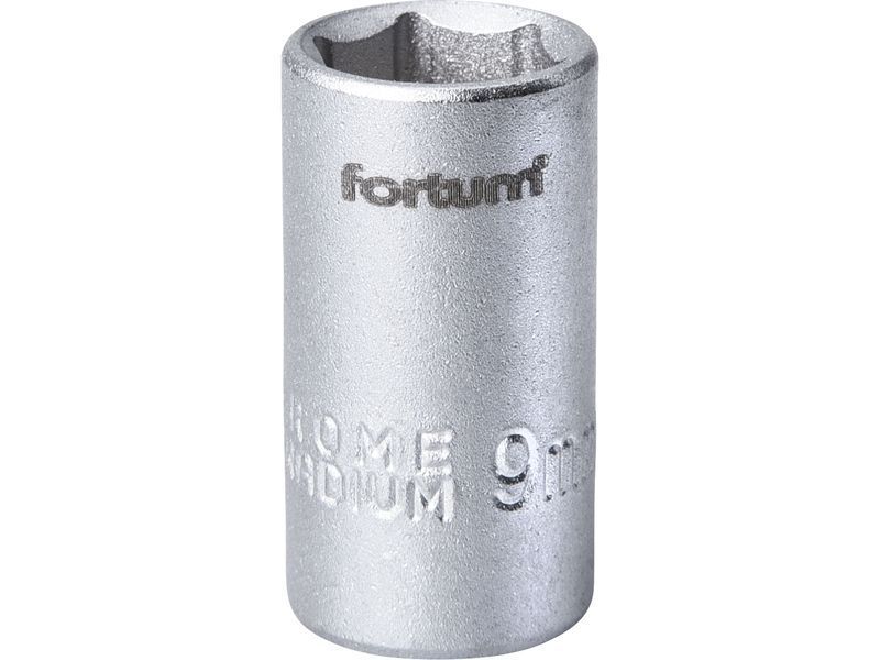 Fortum dugófej, 1/4", 9mm, 61CrV5, mattkróm, 25mm hosszú FORTUM termék fő termékképe