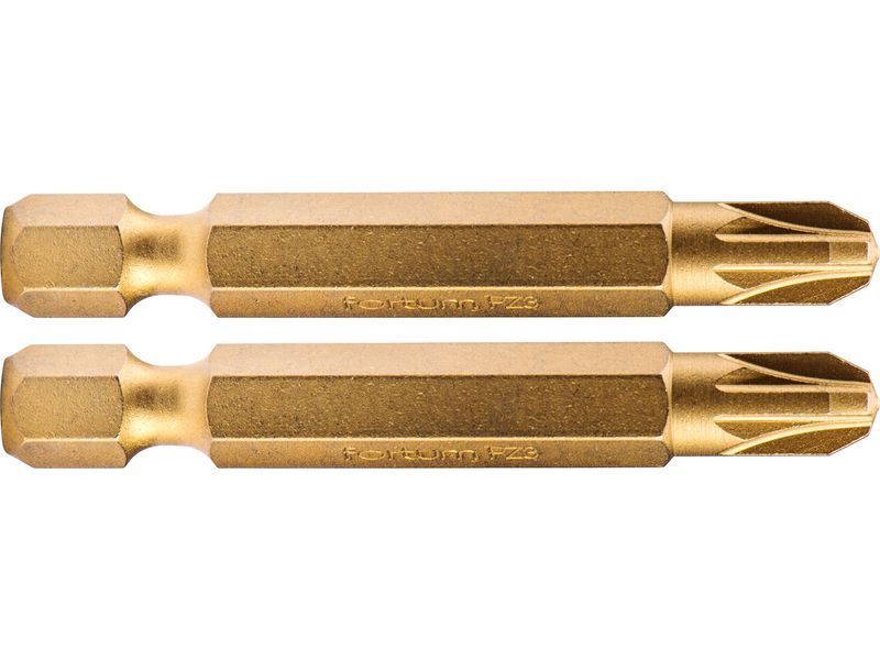 Fortum Behajtóhegy PZ, 2 db, S2 acél, Titanium bevonat; PZ 3×50mm, bliszteren termék fő termékképe