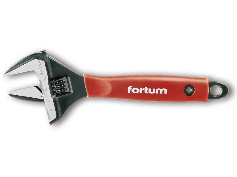 Fortum Állítható villáskulcs BW sorozat, 22,5 fok,61CrV5; gumírozott markolat, 212mm, / 8", foszfátozott, 0-38mm tartomány termék fő termékképe