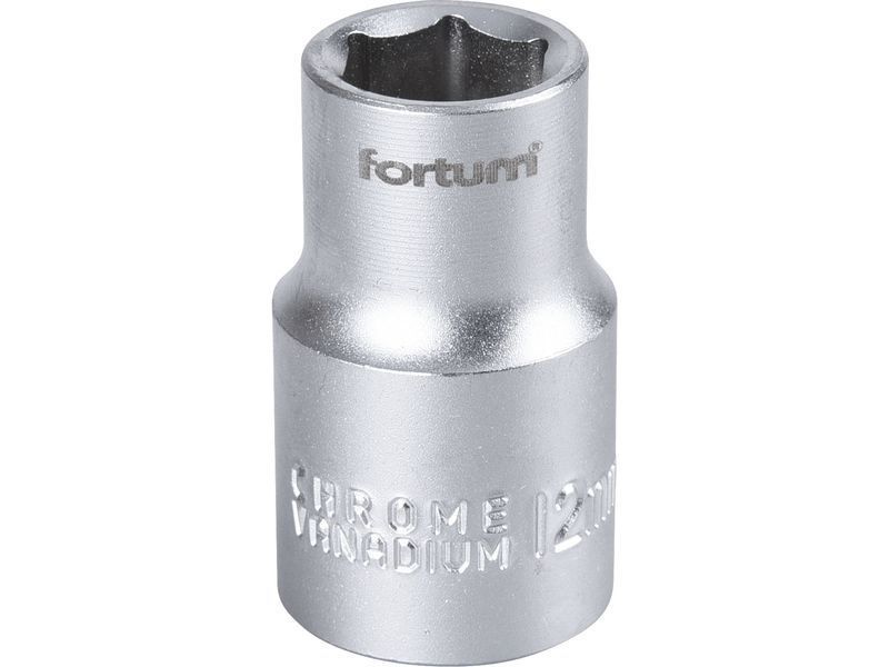 Fortum dugófej, 1/2", 12mm, 61CrV5, mattkróm, 38mm hosszú FORTUM termék fő termékképe