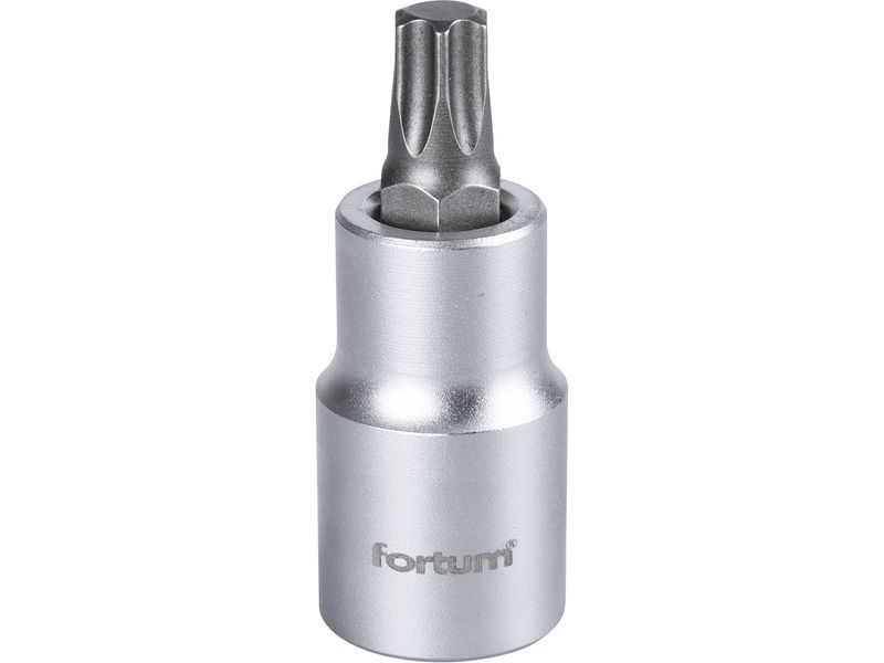 Fortum bitdugófej, torx, 1/2", 61CrV5/S2, mattkróm; TX50, 55mm FORTUM termék fő termékképe