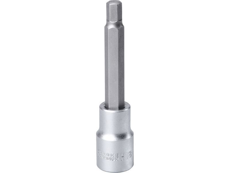 Fortum bitdugófej, imbusz, 1/2", hosszú, 61CrV5/S2, mattkróm; 8mm (HX8), 100mm FORTUM termék fő termékképe