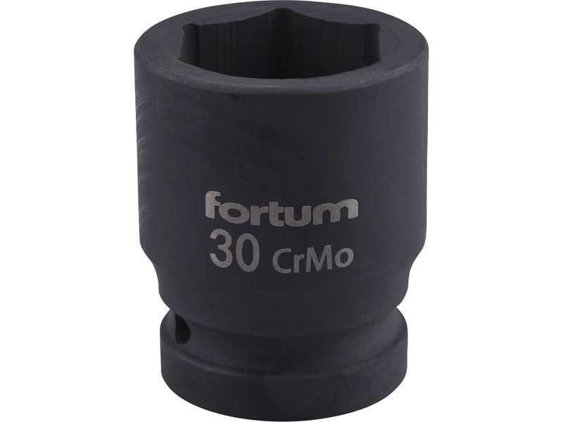 Fortum gépi (impakt) dugófej 3/4", 30mm, L 54 mm, feketített, FORTUM termék fő termékképe