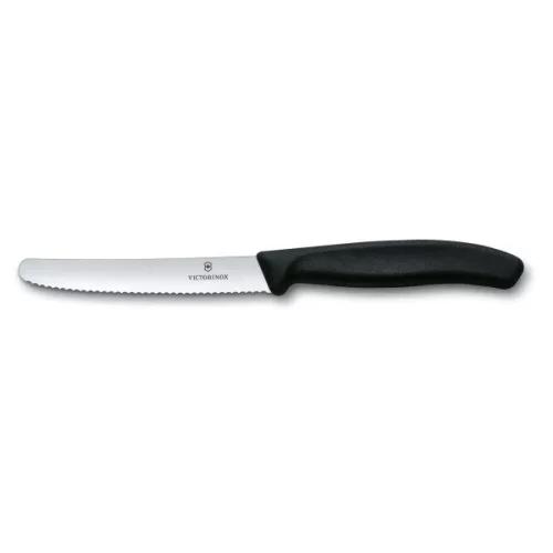 VICTORINOX Swiss Classic paradicsomszeletelő kés (11 cm) 2 részes, fekete termék fő termékképe