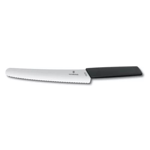 VICTORINOX Swiss Modern kenyérvágó kés (22 cm) fekete termék fő termékképe