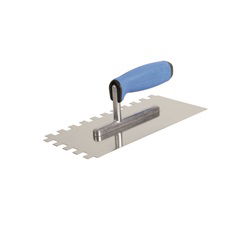 Glettelőkanál 13×27cm rozsdamentes csempéző 10×10mm, SOFT gumi nyél termék fő termékképe