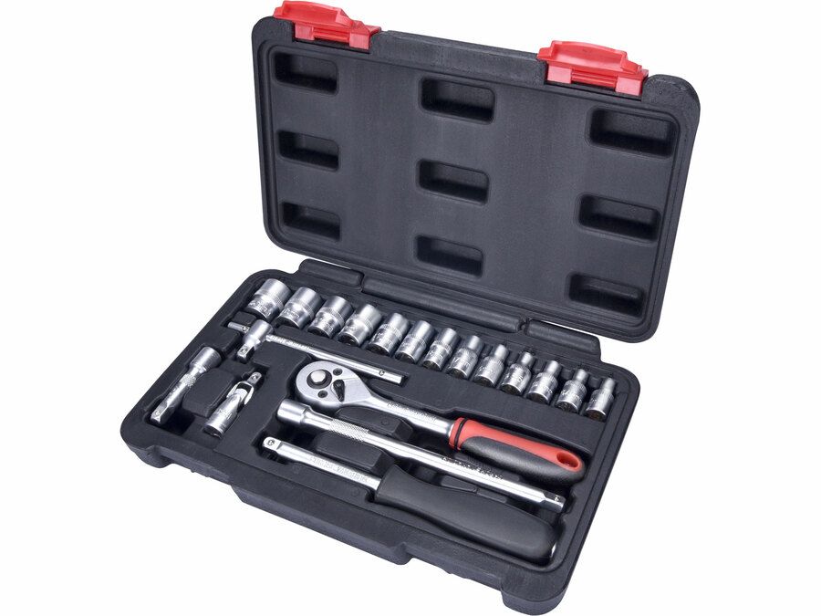 Extol dugókulcs készlet CV., 45fog; 1/4", 19db, dugófejek: 4-14mm termék fő termékképe