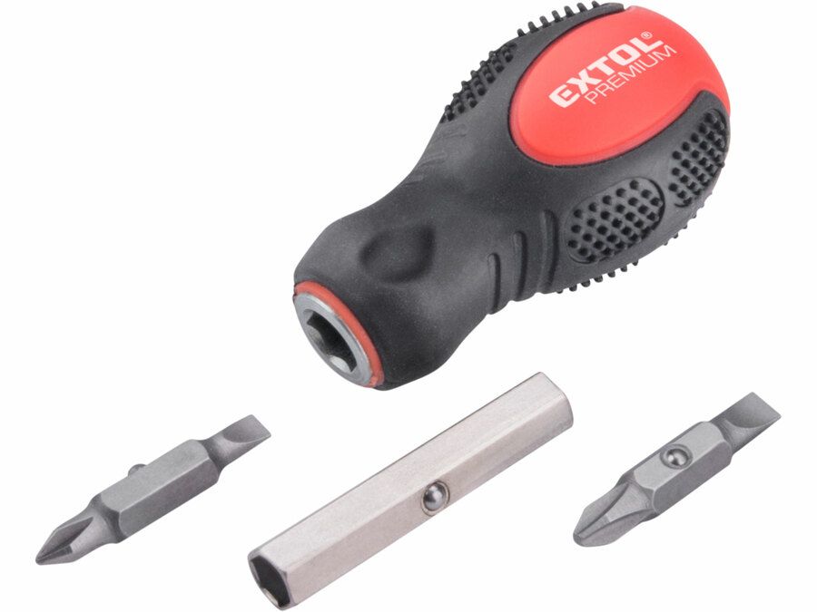 EXTOL Marokcsavarhúzó, 2db cserélhető, kétoldalas rövid szárral (lapos: 4mm, 5,5mm; PH1, PH2), CV. termék fő termékképe